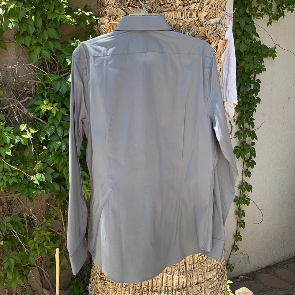 Express Gray Fitted Button Down Shirt | M - image 2